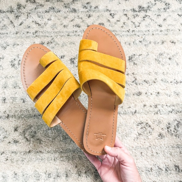 Marc Fisher Shoes - marc fisher yellow strappy slide sandals